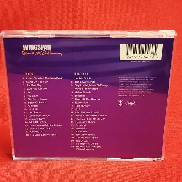 Wingspan Paul McCarthy Hits and History CD 2001 - Picture 2 of 9